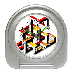 Maze Illusion Drawing Vector Travel Alarm Clock by Pakrebo