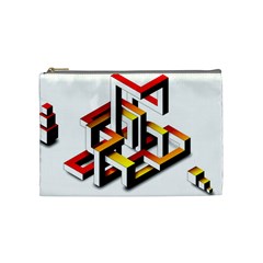 Maze Illusion Drawing Vector Cosmetic Bag (medium)