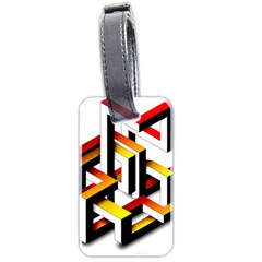 Maze Illusion Drawing Vector Luggage Tags (two Sides) by Pakrebo