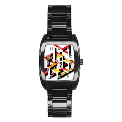 Maze Illusion Drawing Vector Stainless Steel Barrel Watch by Pakrebo