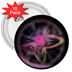 Stress Fractal Round Ball Light 3  Buttons (10 Pack)  by Pakrebo