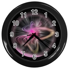 Stress Fractal Round Ball Light Wall Clock (black) by Pakrebo