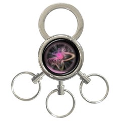 Stress Fractal Round Ball Light 3-ring Key Chains by Pakrebo