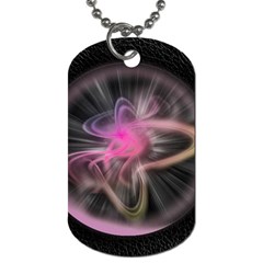 Stress Fractal Round Ball Light Dog Tag (two Sides) by Pakrebo