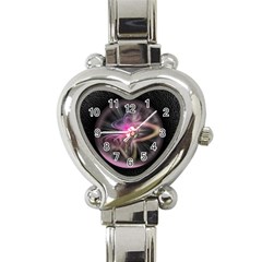 Stress Fractal Round Ball Light Heart Italian Charm Watch by Pakrebo