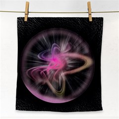 Stress Fractal Round Ball Light Face Towel by Pakrebo