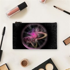 Stress Fractal Round Ball Light Cosmetic Bag (small) by Pakrebo