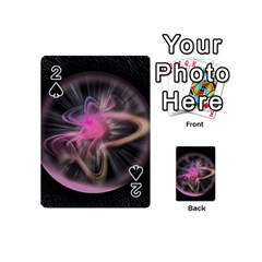 Stress Fractal Round Ball Light Playing Cards 54 (mini) by Pakrebo