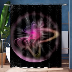 Stress Fractal Round Ball Light Shower Curtain 60  X 72  (medium)  by Pakrebo