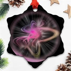 Stress Fractal Round Ball Light Ornament (snowflake) by Pakrebo