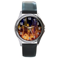 City View San Francisco Usa Round Metal Watch by Pakrebo