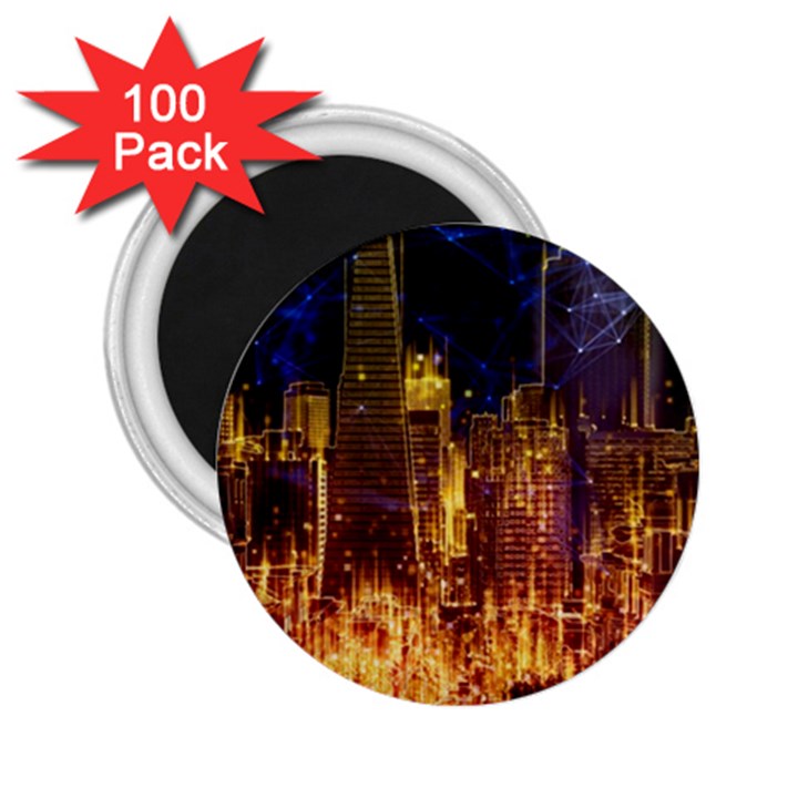 City View San Francisco Usa 2.25  Magnets (100 pack) 