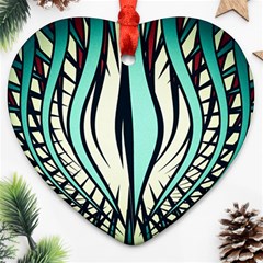 Retro Illusion Canvas Night Heart Ornament (two Sides) by Pakrebo