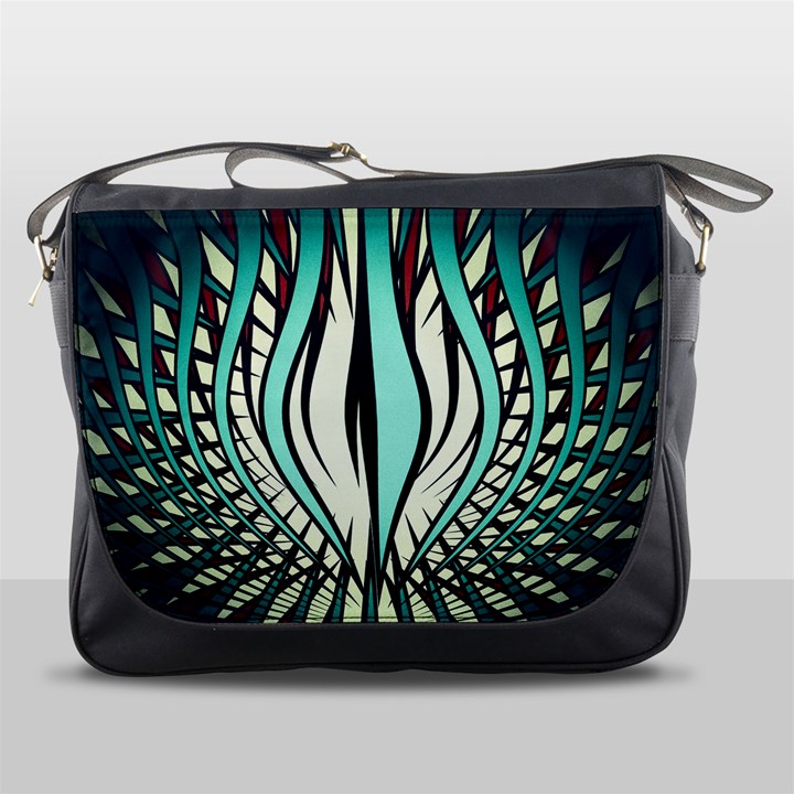 Retro Illusion Canvas Night Messenger Bag