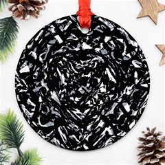 Dark Abstract Print Ornament (round) by dflcprintsclothing