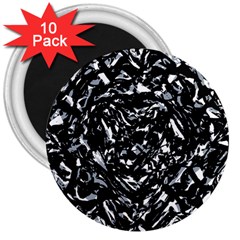 Dark Abstract Print 3  Magnets (10 Pack) 