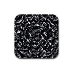 Dark Abstract Print Rubber Coaster (Square)  Front