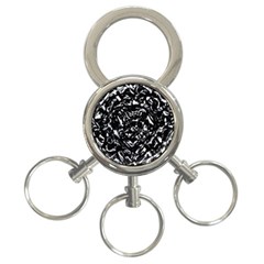 Dark Abstract Print 3-ring Key Chains by dflcprintsclothing