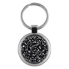 Dark Abstract Print Key Chains (round)  by dflcprintsclothing