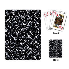 Dark Abstract Print Playing Cards Single Design