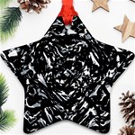 Dark Abstract Print Star Ornament (Two Sides) Front