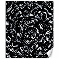 Dark Abstract Print Canvas 8  X 10 