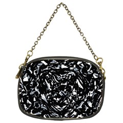 Dark Abstract Print Chain Purse (one Side) by dflcprintsclothing