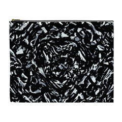 Dark Abstract Print Cosmetic Bag (xl) by dflcprintsclothing