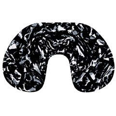 Dark Abstract Print Travel Neck Pillows by dflcprintsclothing