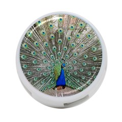 Peacock Bird Animal Feather 4-port Usb Hub (two Sides) by Pakrebo