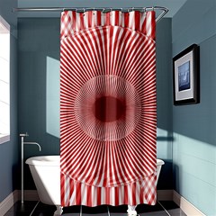 Fractals Abstract Pattern Flower Shower Curtain 36  X 72  (stall)  by Pakrebo