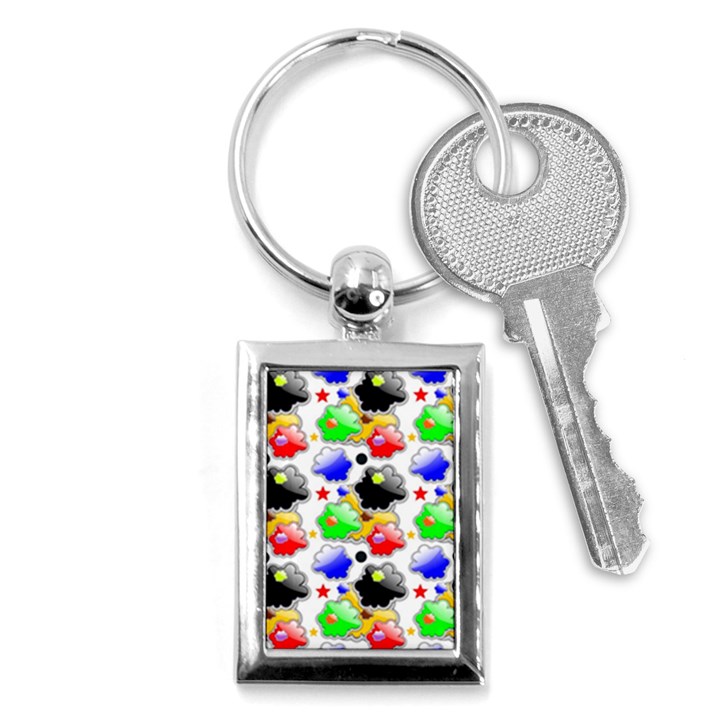 Pattern Background Wallpaper Design Key Chains (Rectangle) 