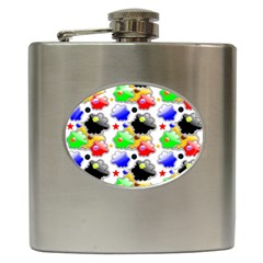 Pattern Background Wallpaper Design Hip Flask (6 Oz) by Pakrebo