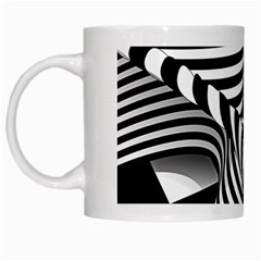 Op Art Black White Drawing White Mugs by Pakrebo