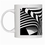 Op Art Black White Drawing White Mugs Left