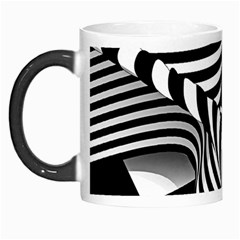 Op Art Black White Drawing Morph Mugs by Pakrebo