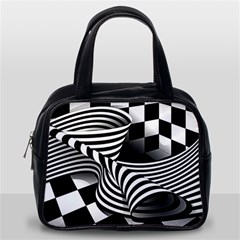 Op Art Black White Drawing Classic Handbag (one Side) by Pakrebo