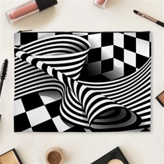 Op Art Black White Drawing Cosmetic Bag (xl) by Pakrebo