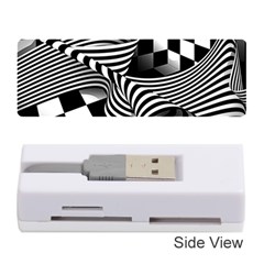 Op Art Black White Drawing Memory Card Reader (stick) by Pakrebo