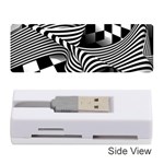 Op Art Black White Drawing Memory Card Reader (Stick) Front