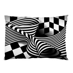 Op Art Black White Drawing Pillow Case (two Sides) by Pakrebo