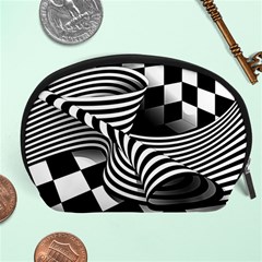 Op Art Black White Drawing Accessory Pouch (large) by Pakrebo