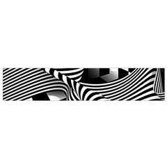 Op Art Black White Drawing Small Flano Scarf by Pakrebo