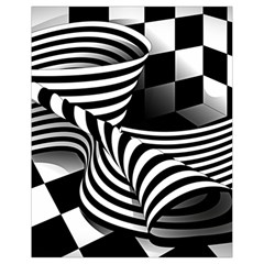 Op Art Black White Drawing Drawstring Bag (small) by Pakrebo