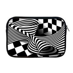 Op Art Black White Drawing Apple Macbook Pro 17  Zipper Case by Pakrebo