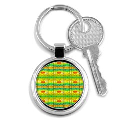 Birds Beach Sun Abstract Pattern Key Chains (round)  by Pakrebo