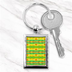 Birds Beach Sun Abstract Pattern Key Chains (rectangle)  by Pakrebo