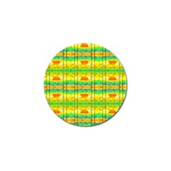 Birds Beach Sun Abstract Pattern Golf Ball Marker by Pakrebo