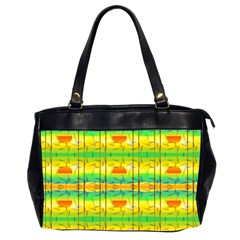 Birds Beach Sun Abstract Pattern Oversize Office Handbag (2 Sides) by Pakrebo