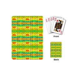 Birds Beach Sun Abstract Pattern Playing Cards (mini)